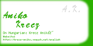 aniko krecz business card